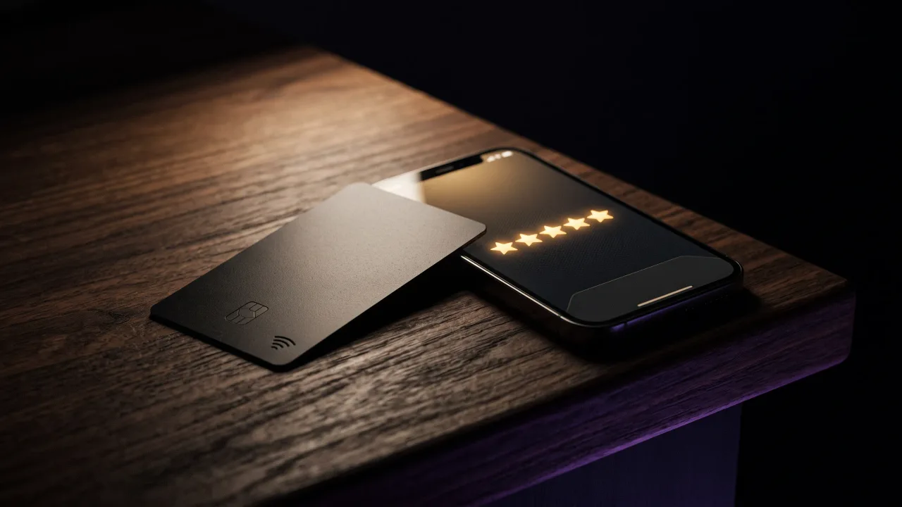 NFC визитка за отзиви в Google: кога ви трябва отделна карта за отзиви и кога визитката стига