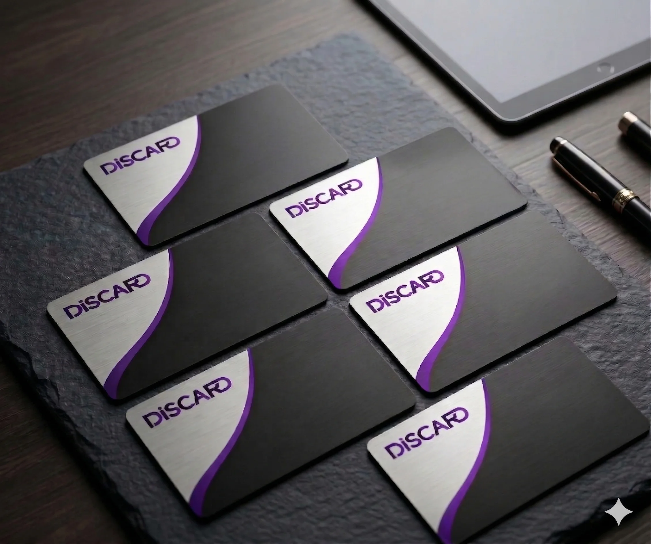 Discard премиум метални NFC визитки за екипи